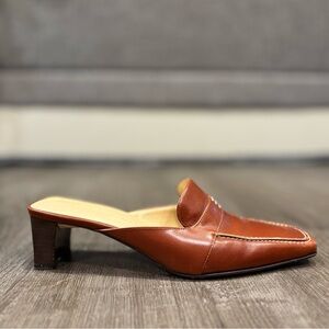 Antonio Melani Mule Brown Shoes 7